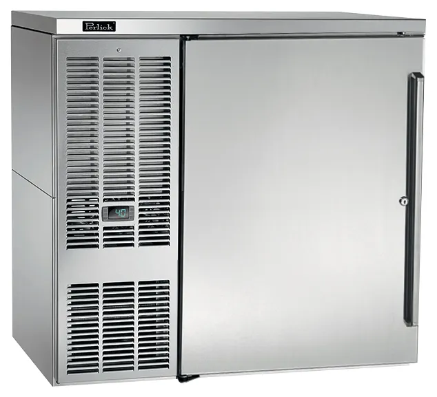 Perlick BBS36-SS-L-STK Refrigerated Back Bar Cabinet w/ 7.4 Cu Ft Capacity, 1 Solid Door