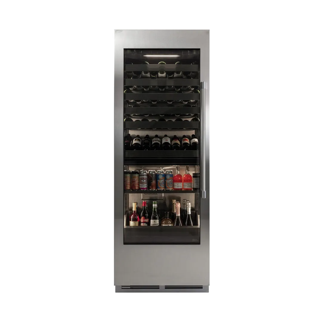 Perlick CC30C-2-4LL - Glass Door Refrigerator, 29" W x 24" D x 84" H, 16.9 cu ft, Steel, R600a, 115V