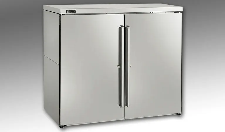 Perlick DBN40 40" Two Section Narrow Door Back Bar Dry Storage Cabinet