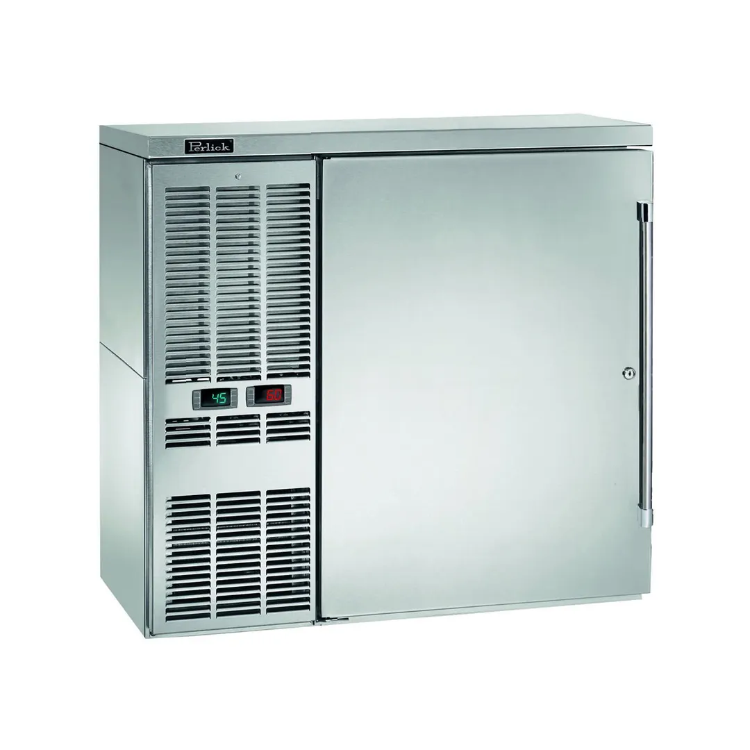 Perlick DZS36 Refrigerated Back Bar Cabinet w/ 7.1 Cu Ft, 1 Solid Door, Digital Thermostat