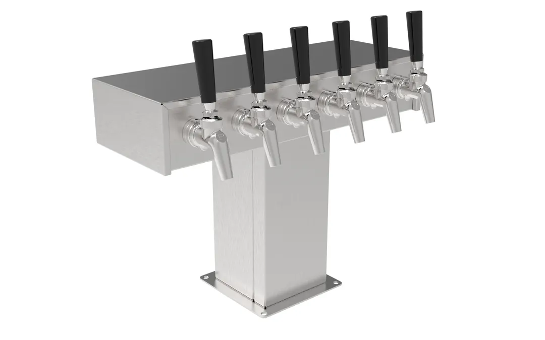 Perlick EA2110-6B Draft Beer Dispensing Tower, 6 Faucets