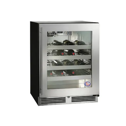 Perlick HB24WS4 24" Glass Door Wine Refrigerator, Single Temperature, 4.8 cu. ft.