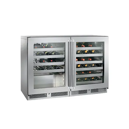 Perlick HC48WW4 48" Glass Door Wine Refrigerator, Dual Temperature, 11.1 cu. ft.