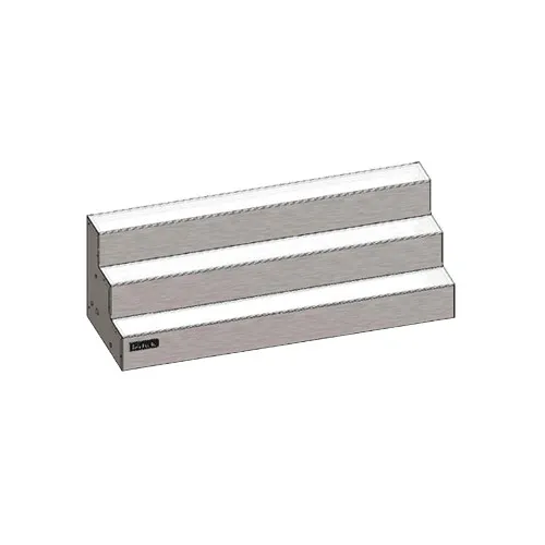 Perlick LMD3-60L 60" Three-Tier Lighted Display, Stainless Steel, LED, 100-240V, Left-End Cord/Switch