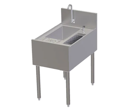 Perlick TSCE18PSTC 18" Underbar Sink Units, 1 Compartment with Glass Rinser - No Drainboard