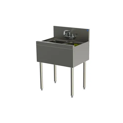 Perlick TSF24M2 Underbar Sink Units, 2 Compartment without Drainboard