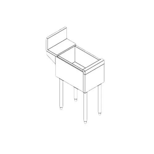 Perlick TSD6U2 6" Underbar Bottle Storage Bin w/ 3 Bottle Wells, Insulated, Stainless Steel