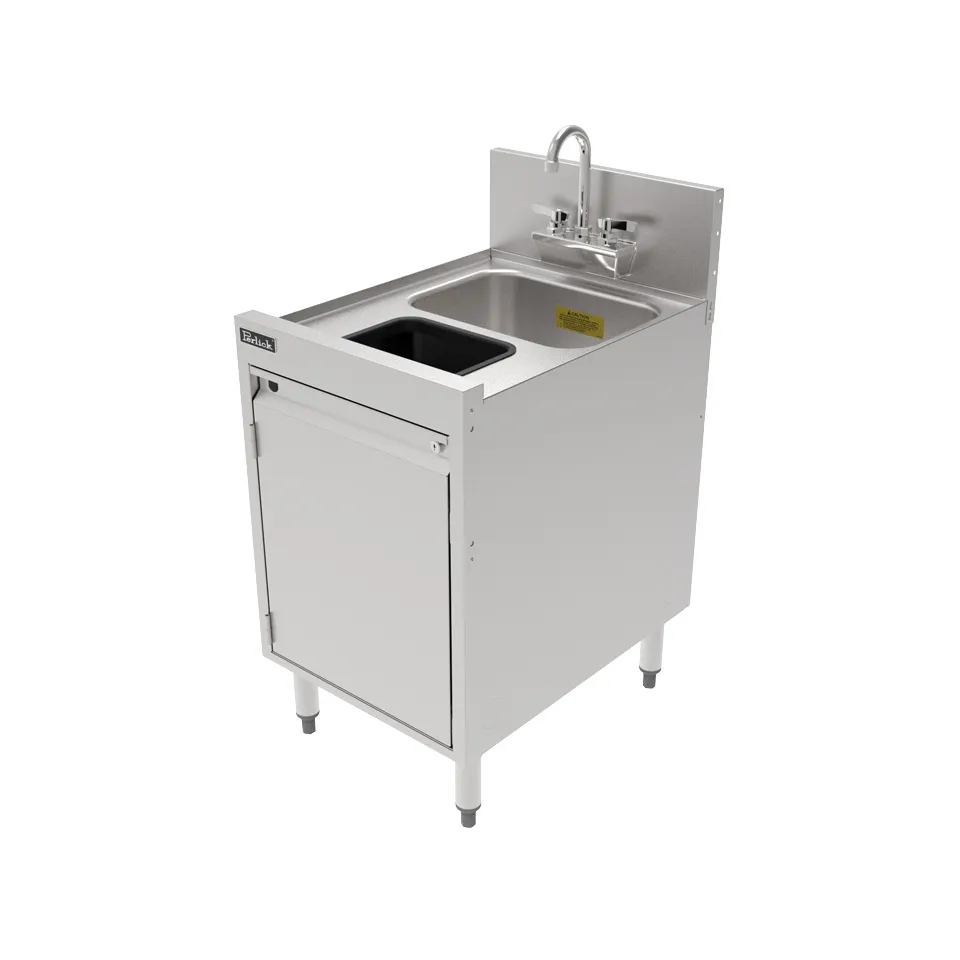 Perlick TSF18DS-TR Tsf Series Underbar Storage Cabinet Sink Unit with Waste Chute