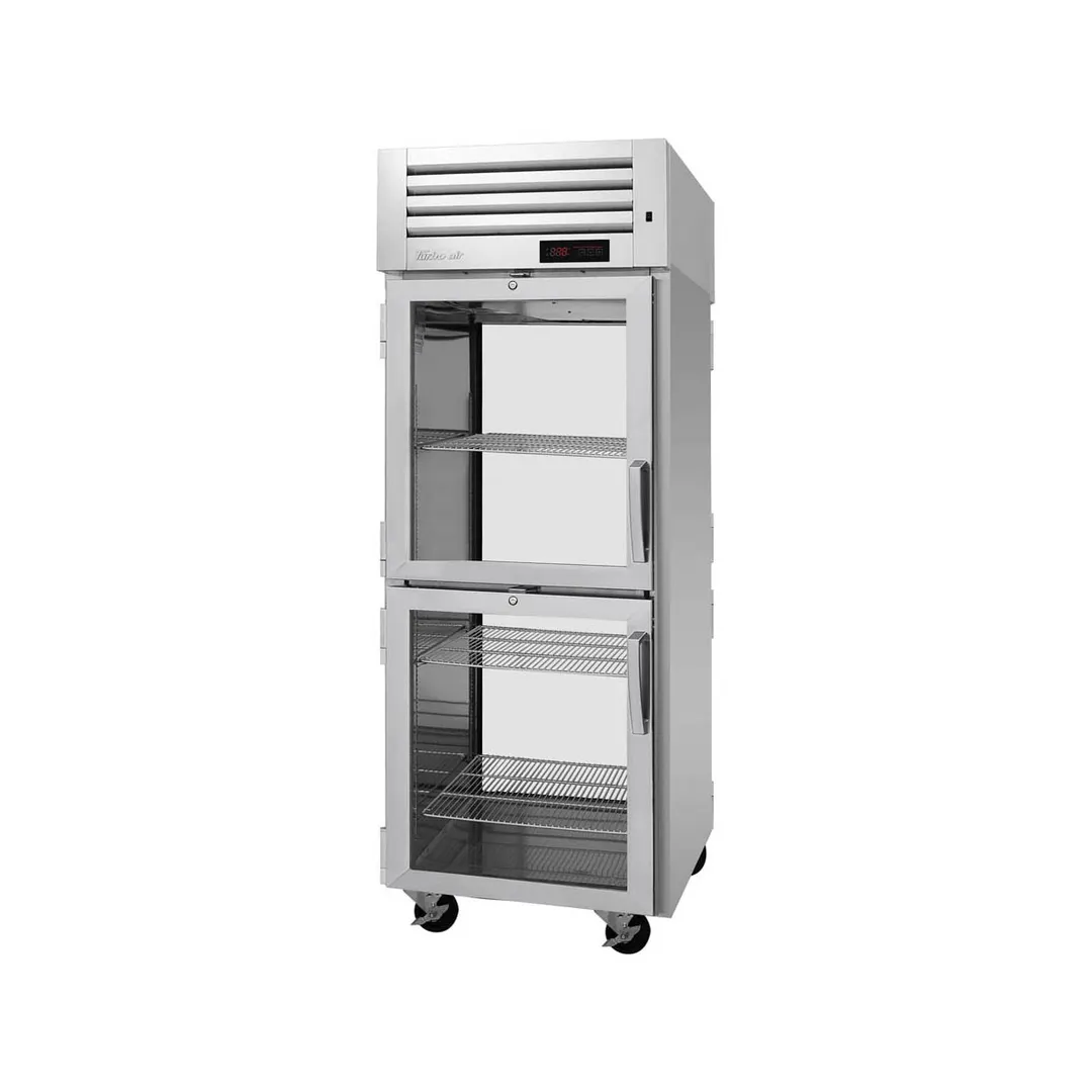 Turbo Air PRO-26-2H-G-PT(-L) 1-Section 4-Door Glass Heated Holding Cabinet, 26.2 cu ft, 1550W, 115V