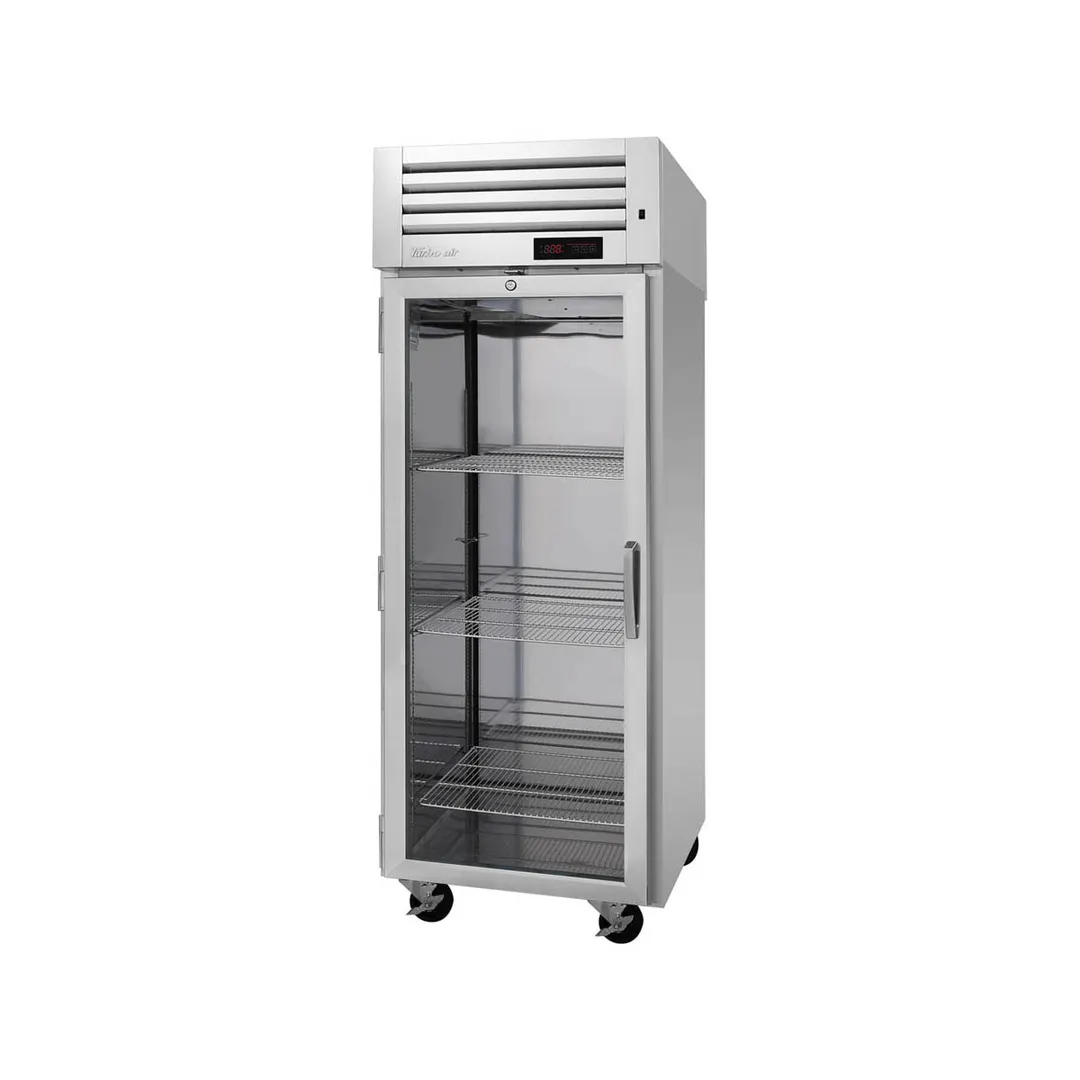 Turbo Air PRO-26H2-G(-L) 1-Section Heated Holding Cabinet, 24.8 cu ft, Glass Door, 1550W, 208/115V, Stainless Steel