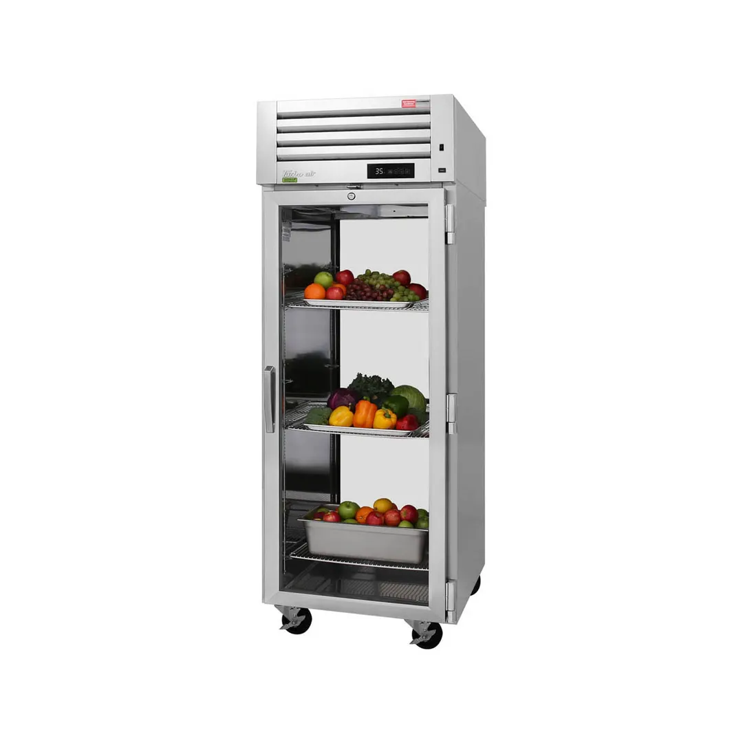 Turbo Air PRO-26R-GS-PT-N 1-Section Pass-Thru Refrigerator w/ Glass & Solid Combination Door, Top Mount, Stainless Steel, 27 cu. ft.