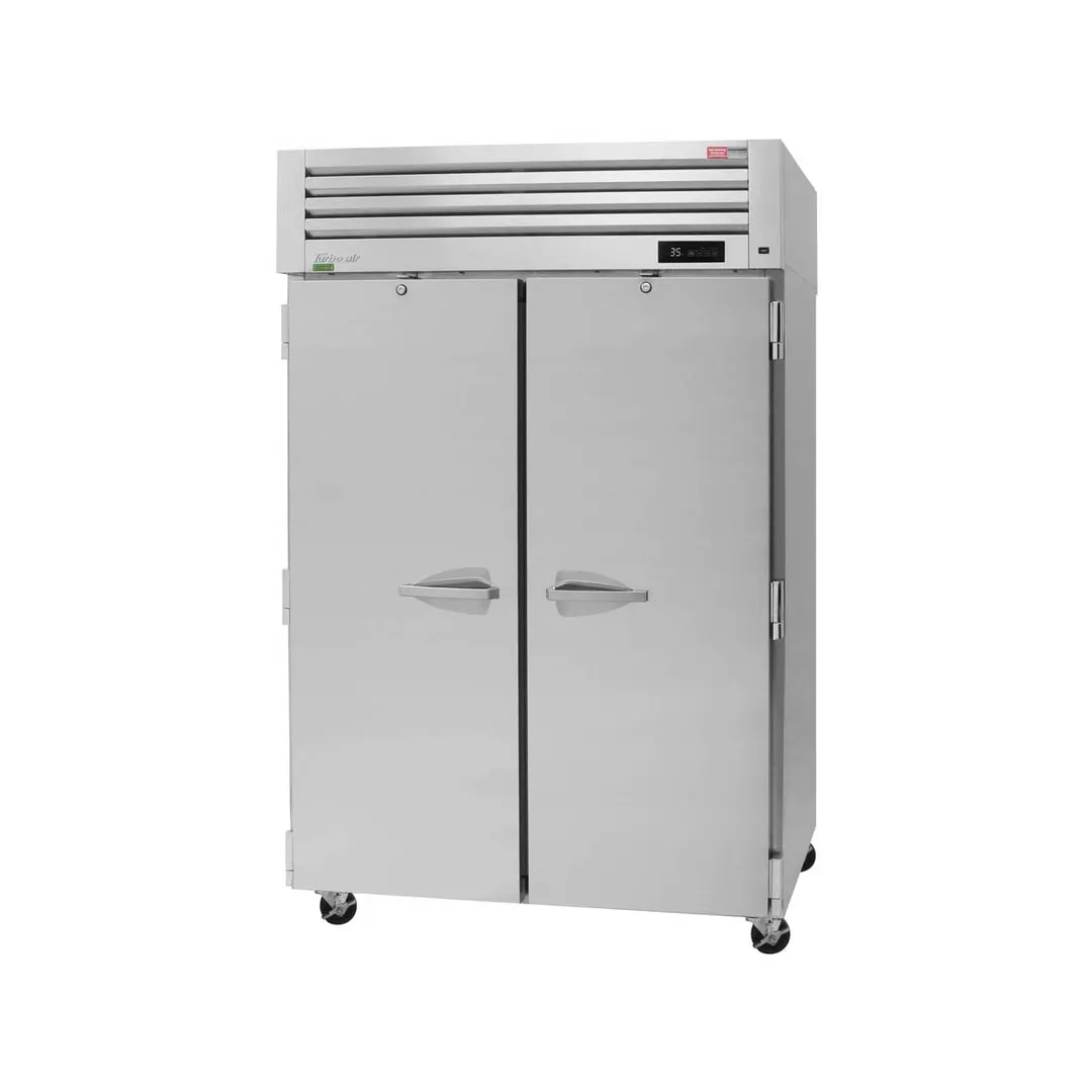 Turbo Air PRO-50R-N 51" 2-Section Reach-In Refrigerator w/ 2 Solid Doors, Top Mount, Stainless Steel, 48 cu. ft.