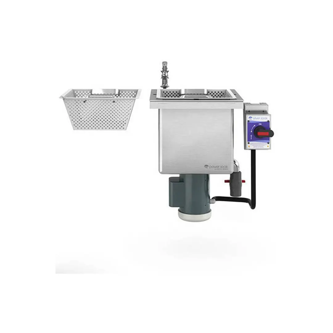 Power Soak SS-D-208-1 Silver Soak Sink, Drop-In, 26.4" H, 11 Gallon Wash Tank