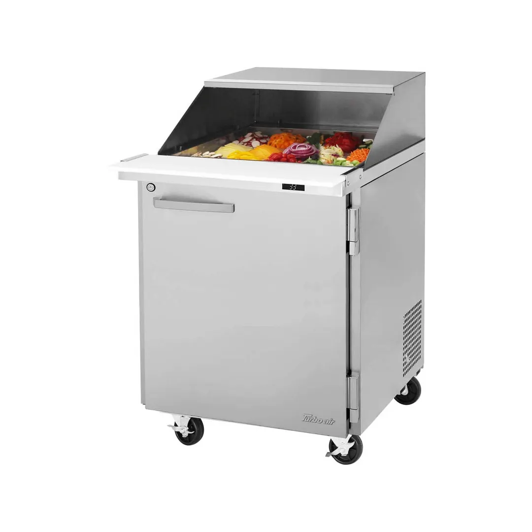 Turbo Air PST-28-12-N-SL 27" Mega Top Sandwich/Salad Prep Table w/ 1 Door, 12 Pans