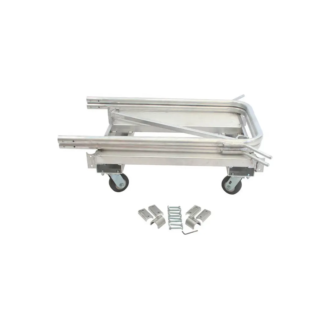 Prairie View MCA344636 Aluminum Mat Transport Cart - 34" x 46" x 36"