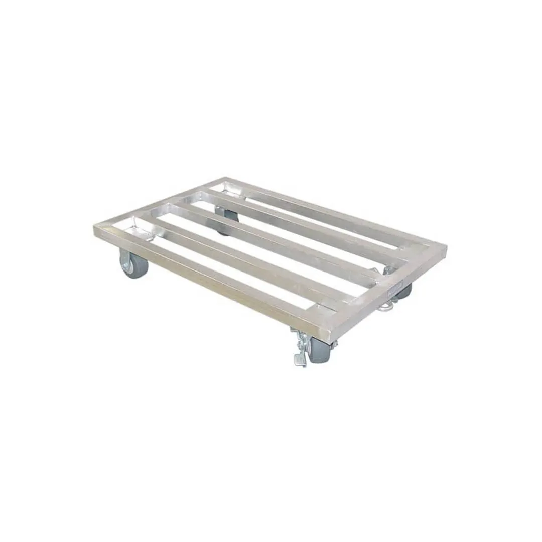 Prairie View MDR2454 54" Heavy Duty Non-Rustable Mobile Aluminum Dunnage Rack with 450 lb. Capacity Per Caster