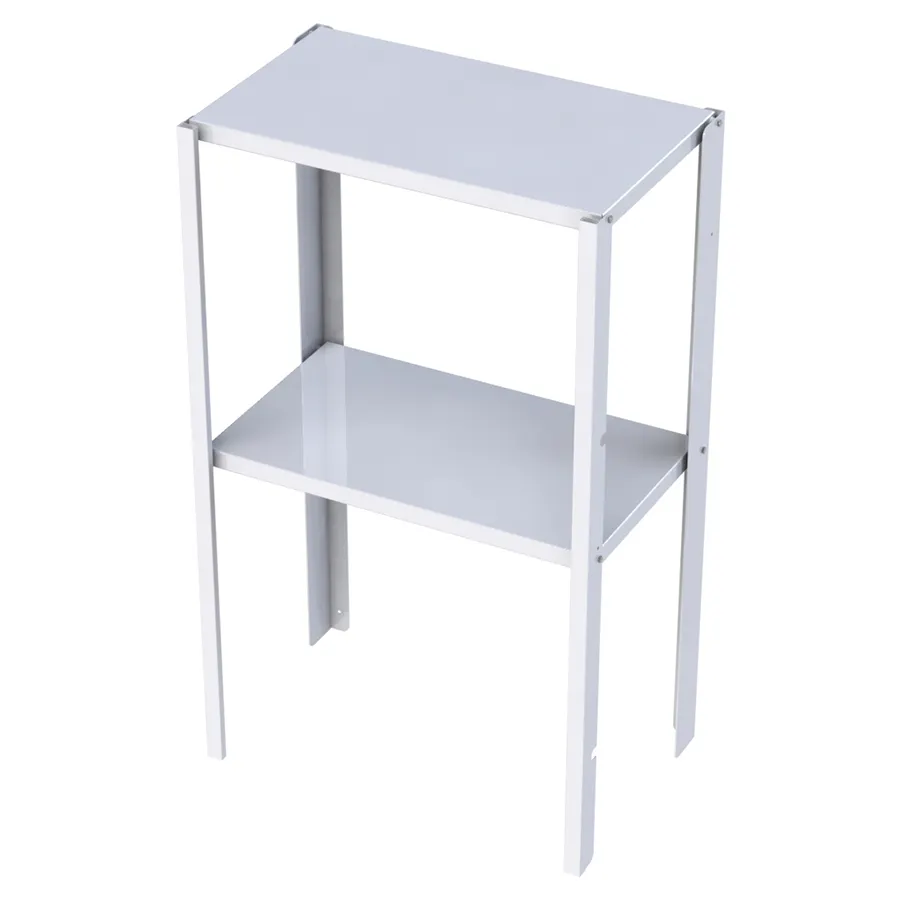 Prairie View RT206048-2 Aluminum Retractable Shelving with 2 Tier - 48"W x 20"D x 60"H