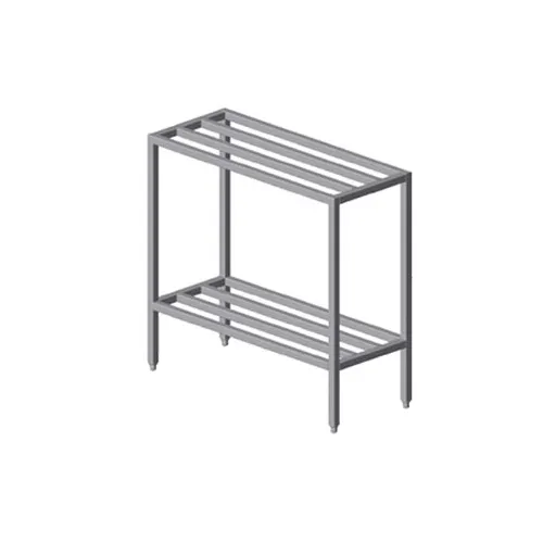 Prairie View SWB204872-2 Aluminum Institutional Square Bar Shelving w/ 2 Tier - 72" x 20" x 48"