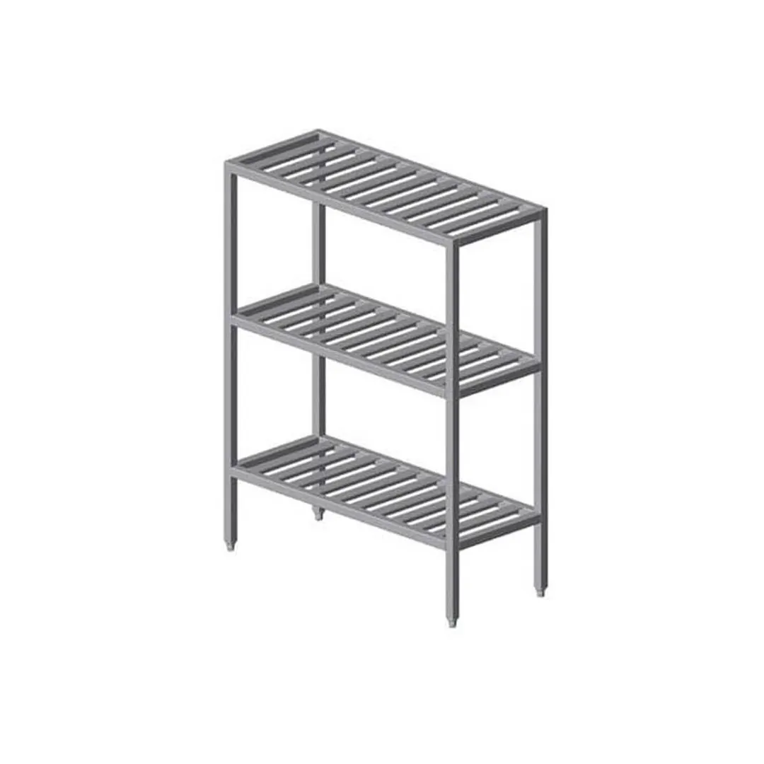 Prairie View SWT206060-3 Institutional All Welded 3-Shelf T-Bar Shelving Unit - 60" x 20" x 60"