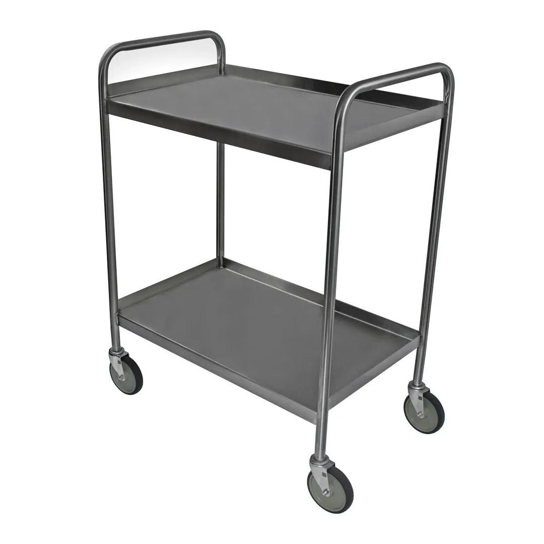 Prairie View UCSS1830-2 Stainless Steel 2 Shelf Utility Carts - 19"W x 42"H X 31"L