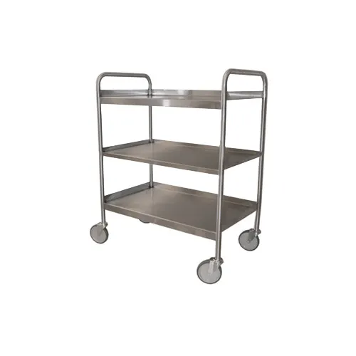 Prairie View UCSS1830-3 Stainless Steel 3 Shelf Utility Carts - 19"W x 42"H x 31"L