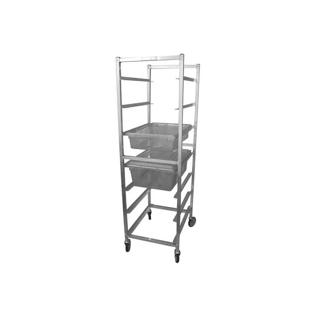 Prairie View WE10195KD-PB Mobile Aluminum 6 Pan Poly Box Storage Rack