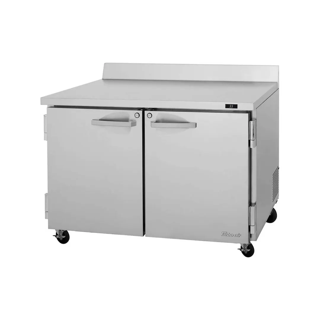 Turbo Air PWR-48-N 48" 2-Section Worktop Refrigerator w/ 2 Doors, 12.2 cu. ft.