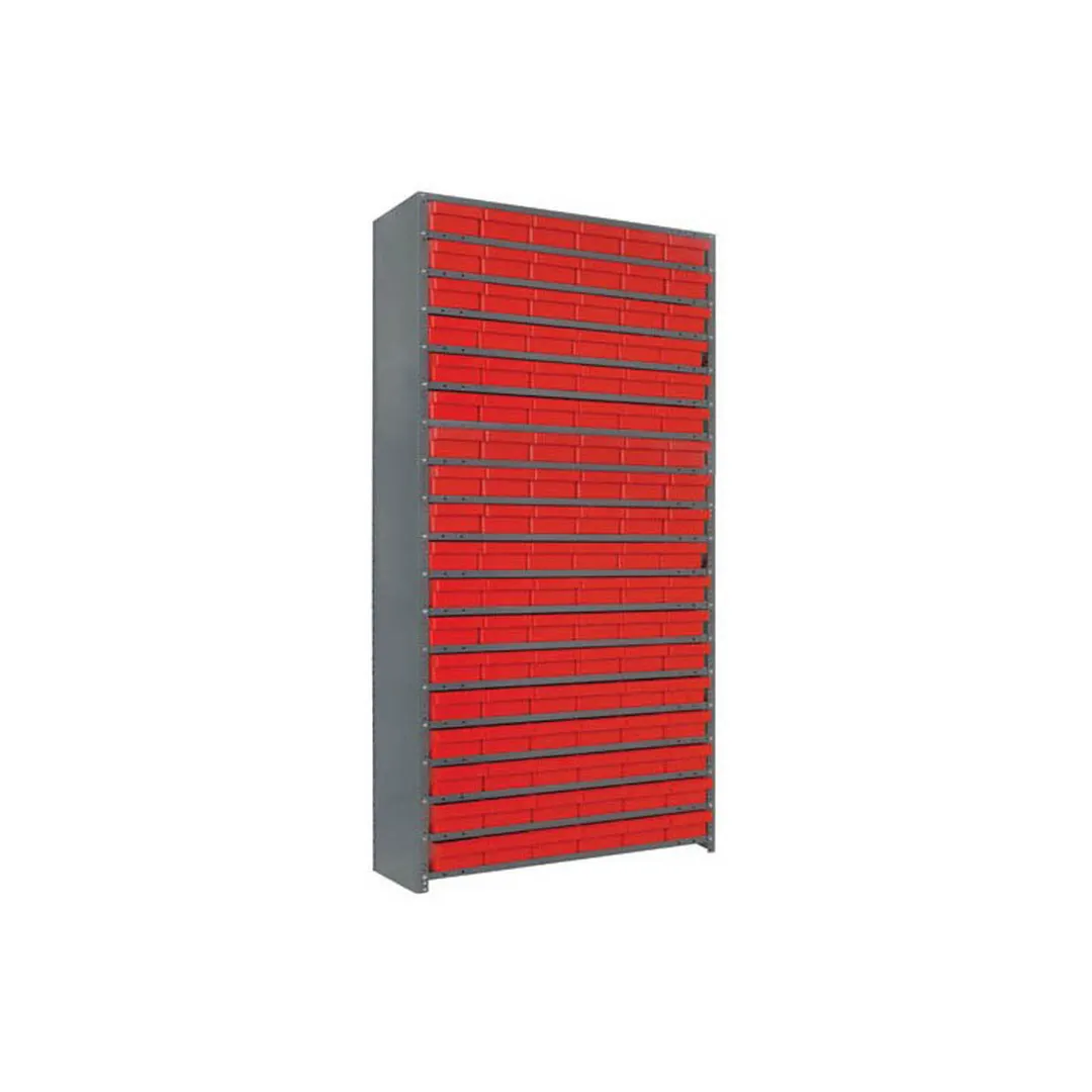 Quantum CL1275-401 19 Shelf Euro Drawer Shelving Closed Unit w/ 27 Bins Capacity