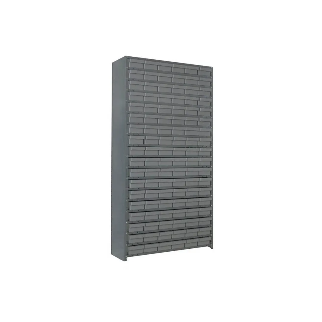 Quantum CL1275-401 19 Shelf Euro Drawer Shelving Closed Unit w/ 27 Bins Capacity
