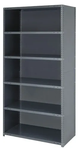 Quantum CL75-1236-8 IRONMAN Steel 8-Shelf Closed Heavy-Duty Shelving Unit - 36" x 12" x 75"