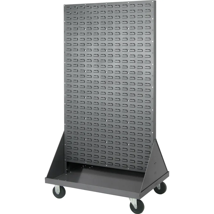 Quantum QMD-36H Gray Steel Double-Sided Louvered Rack - 36"W x 25"D x 72"H