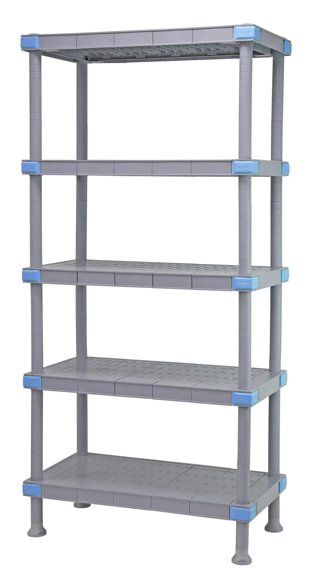 Quantum QP184286SS-5 NSF Millenia Gray Polymer 5 Shelf Solid Shelving Unit - 42" x 18" x 86"