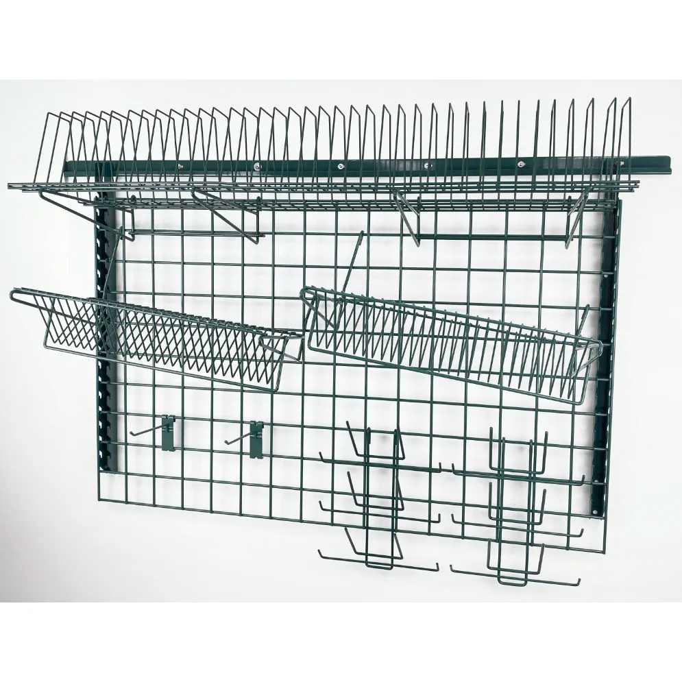 Quantum SGK-563048-1P Green Epoxy Wall Mounting Store Grid Medium-Duty Kit