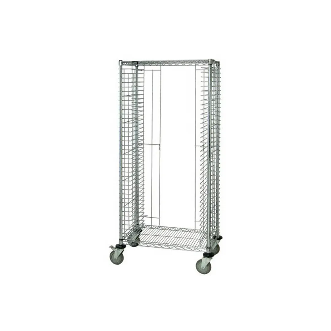 Quantum TC-31 31 Tray Side Load Chrome Plated Steel Wire Mobile Tray Cart