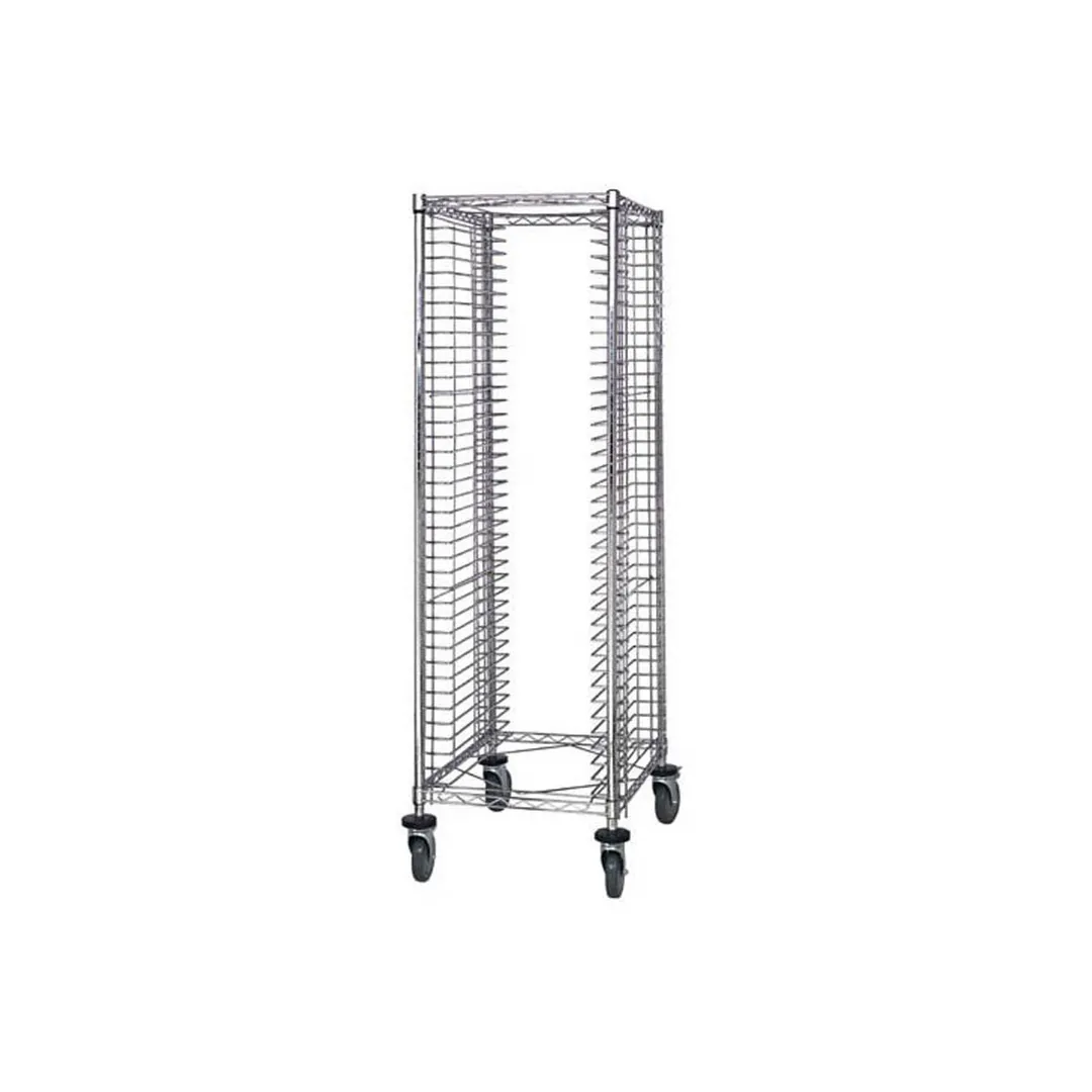 Quantum TC-EL38 38 Tray End Load Chrome Plated Steel Wire Mobile Tray Cart