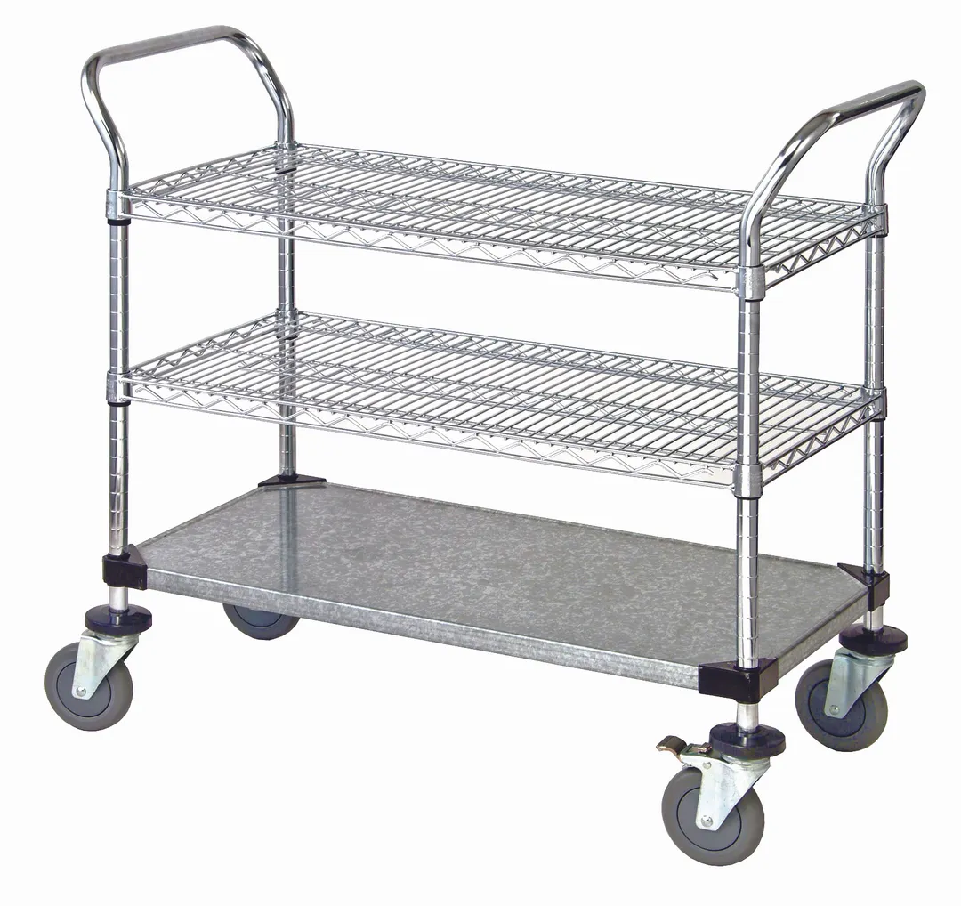 Quantum WRC-1860-3CG Utility Rolling Cart with 1200 lb. Capacity