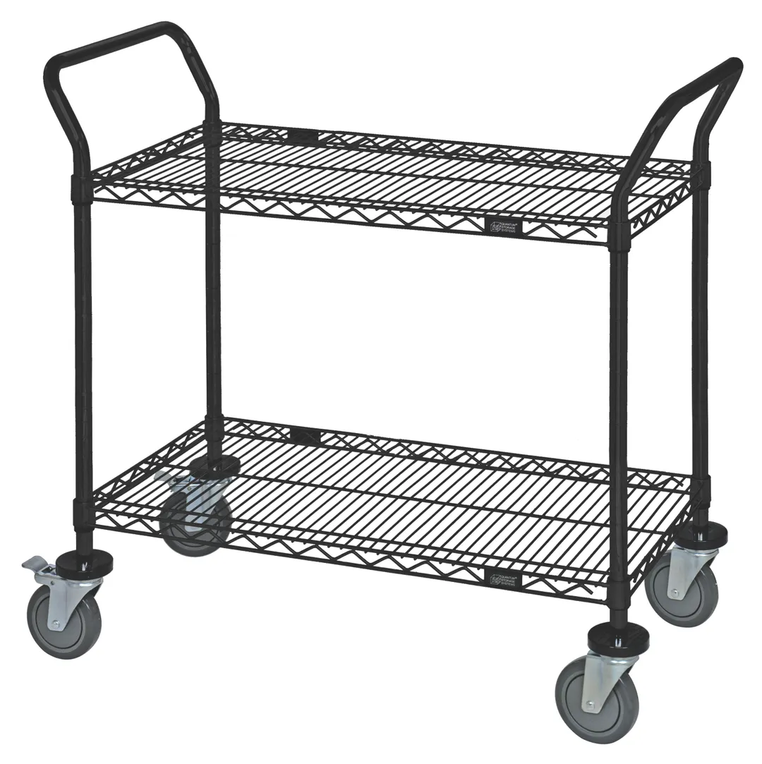 Quantum WRC-1860BK-2 Utility Cart with Wheels, Open Base