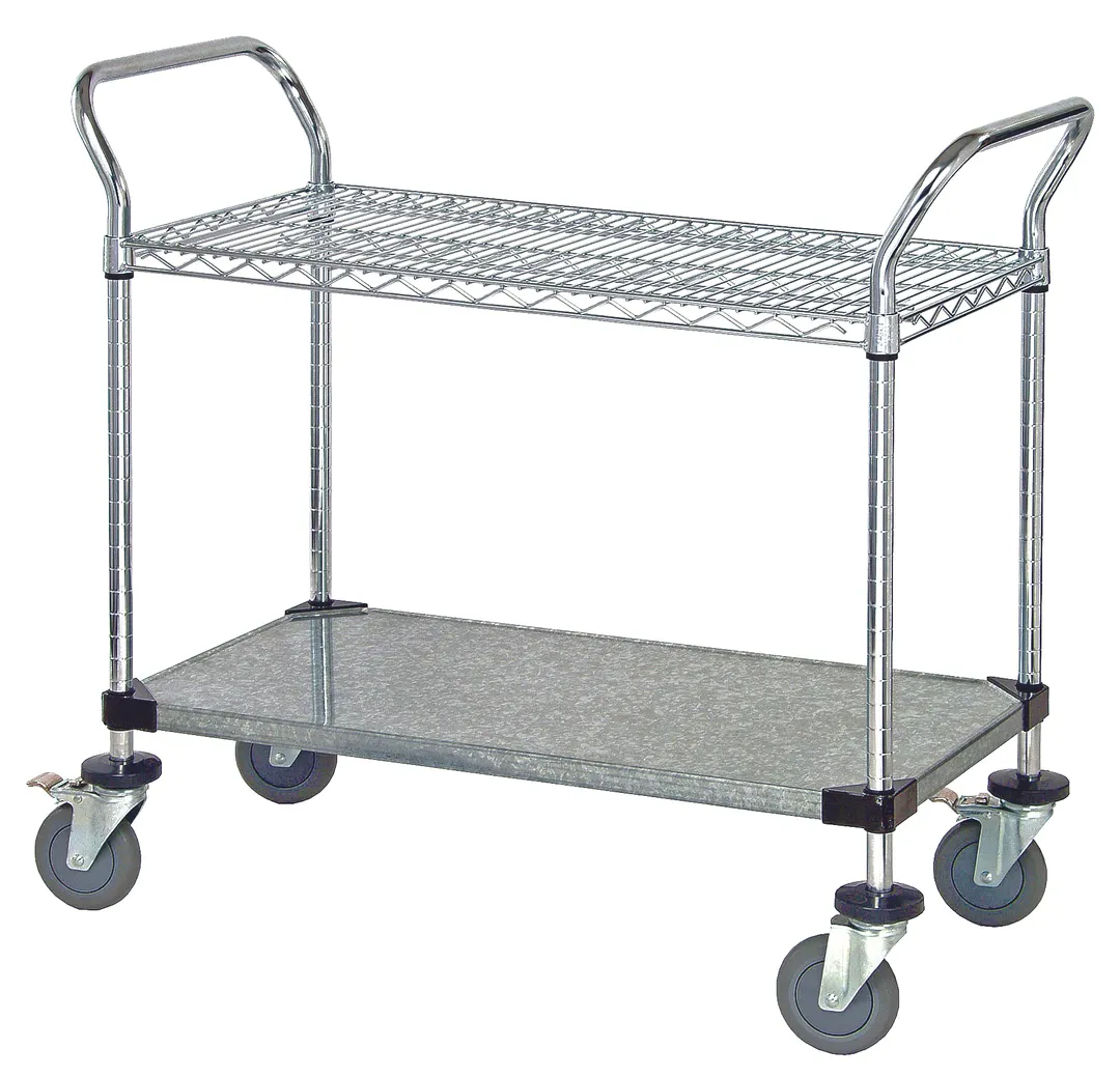 Quantum WRC-2460-2CG Utility Cart on Wheels - 60"W x 24"D x 37-1/2"H