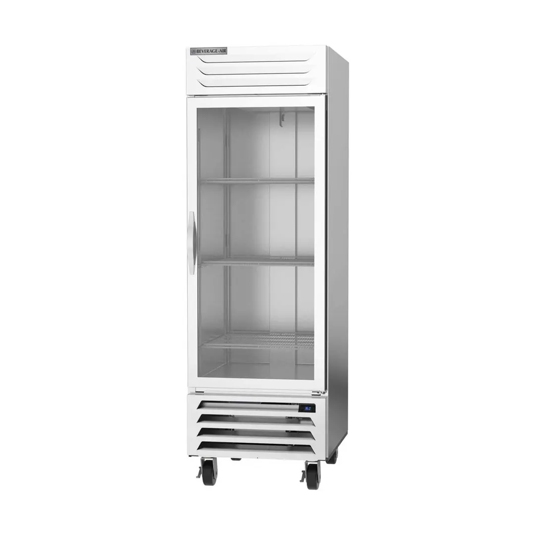 Beverage Air RB23HC-1G 27" 1-Section Reach-In Refrigerator w/ Glass Full Door, Bottom Mounted, Aluminum Interior, 23 cu. ft.