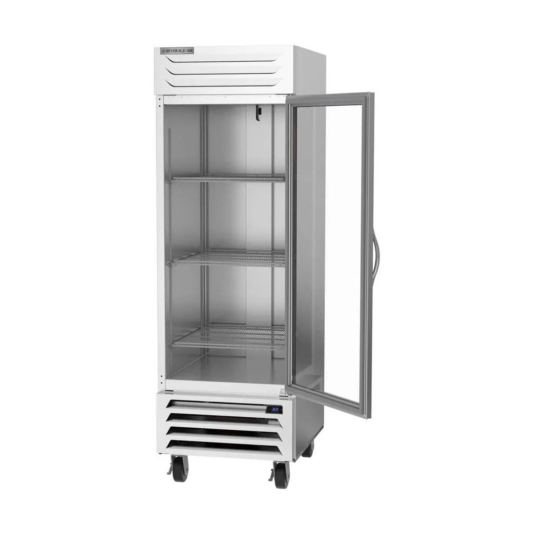 Beverage Air RB23HC-1G 27" 1-Section Reach-In Refrigerator w/ Glass Full Door, Bottom Mounted, Aluminum Interior, 23 cu. ft.
