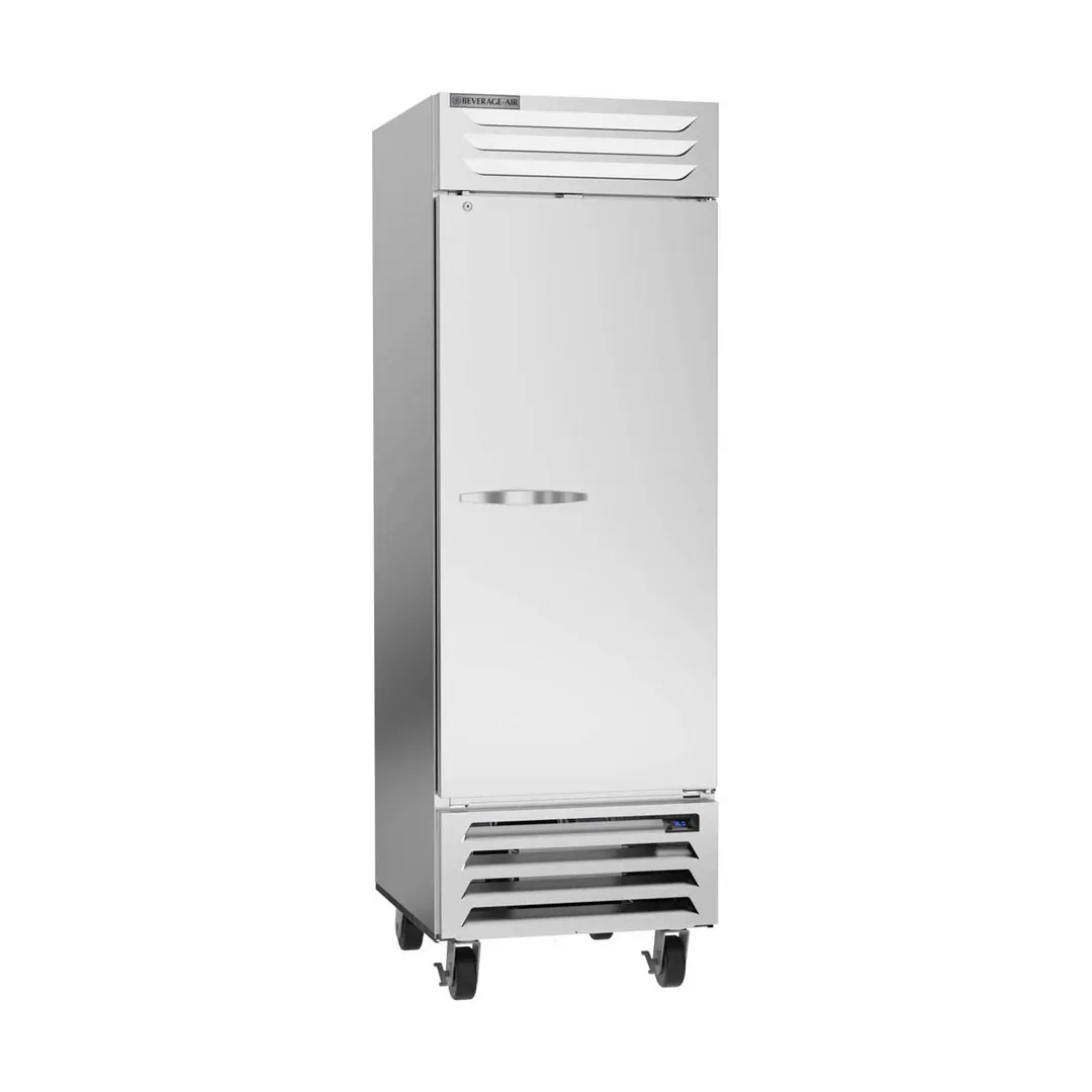 Beverage Air RB23HC-1S 27" 1-Section Reach-In Refrigerator w/ Solid Full Door, Bottom Mounted, Aluminum Interior, 23 cu. ft.