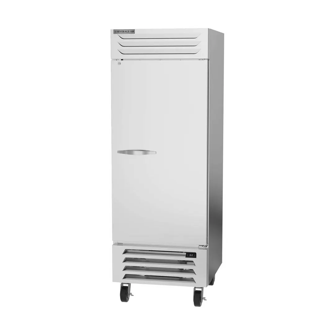 Beverage Air RB27HC-1S 30" 1-Section Reach-In Refrigerator w/ Solid Full Door, Bottom Mounted, Aluminum Interior, 26 cu. ft.