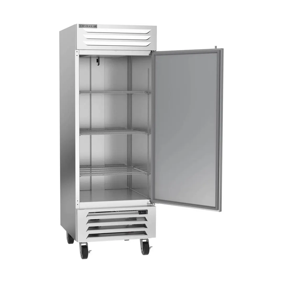 Beverage Air RB27HC-1S 30" 1-Section Reach-In Refrigerator w/ Solid Full Door, Bottom Mounted, Aluminum Interior, 26 cu. ft.