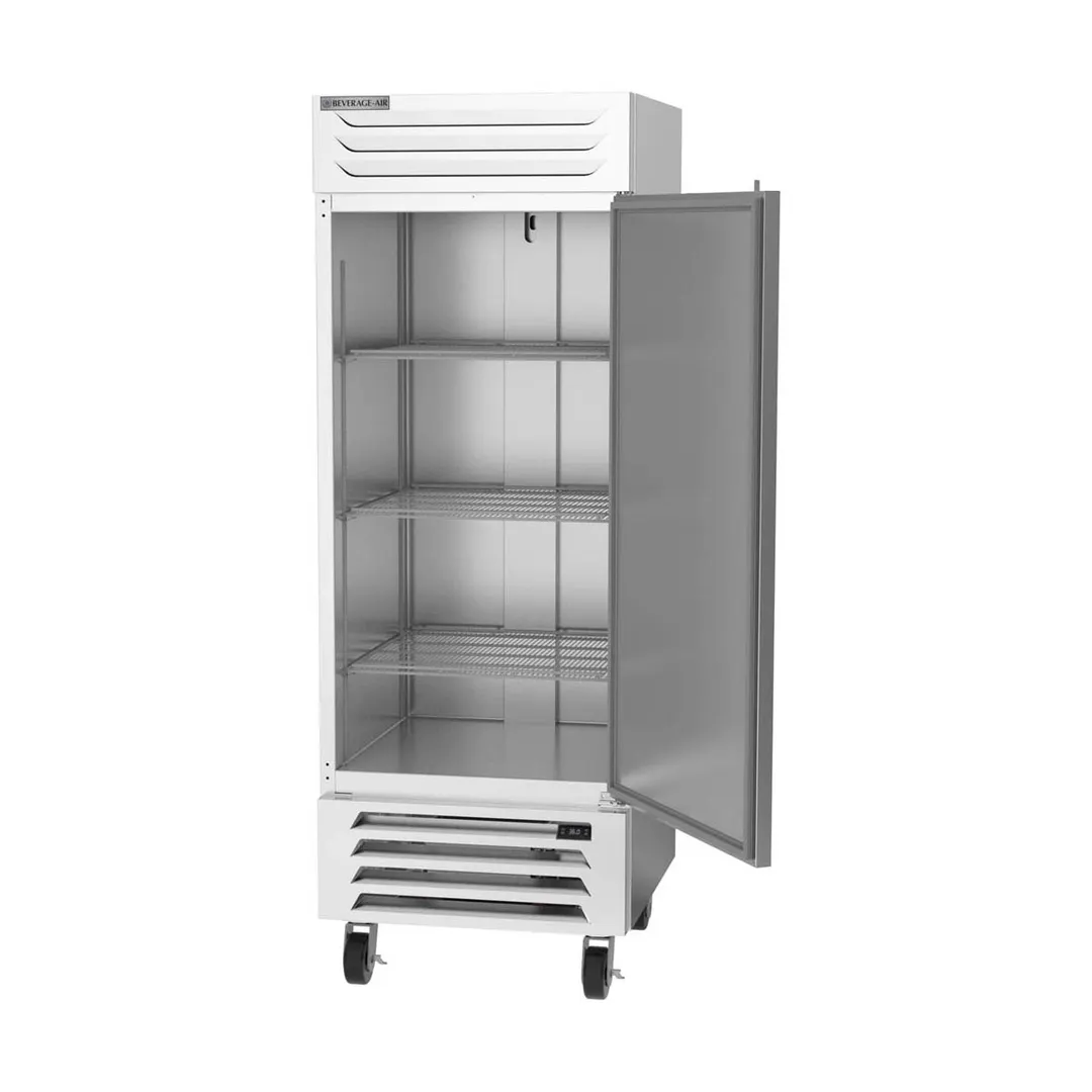 Beverage Air RB27HC-1S 30" 1-Section Reach-In Refrigerator w/ Solid Full Door, Bottom Mounted, Aluminum Interior, 26 cu. ft.
