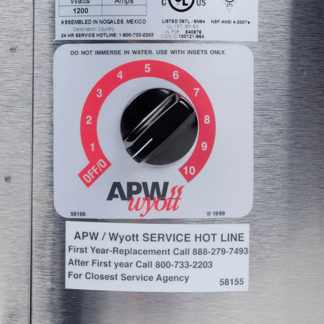 APW Wyott RCW-11 11 Qt Countertop Soup Warmer w/ Thermostatic Controls, 1.2 kW