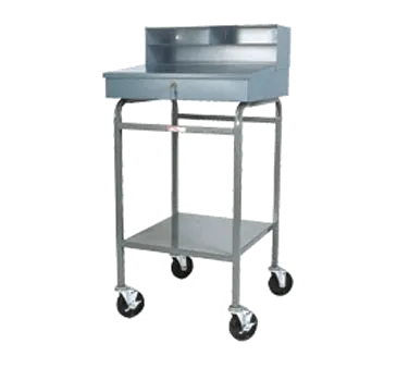Winholt RDMWNSS-3 Stainless Steel Mobile Stand Up Receiving Desk with Storage