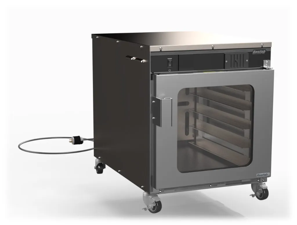 Resfab RM-5PUW Heated Holding Cabinet, (5) 18" x 26" Sheet Pan Capacity, Tempered Hinged Glass Doors