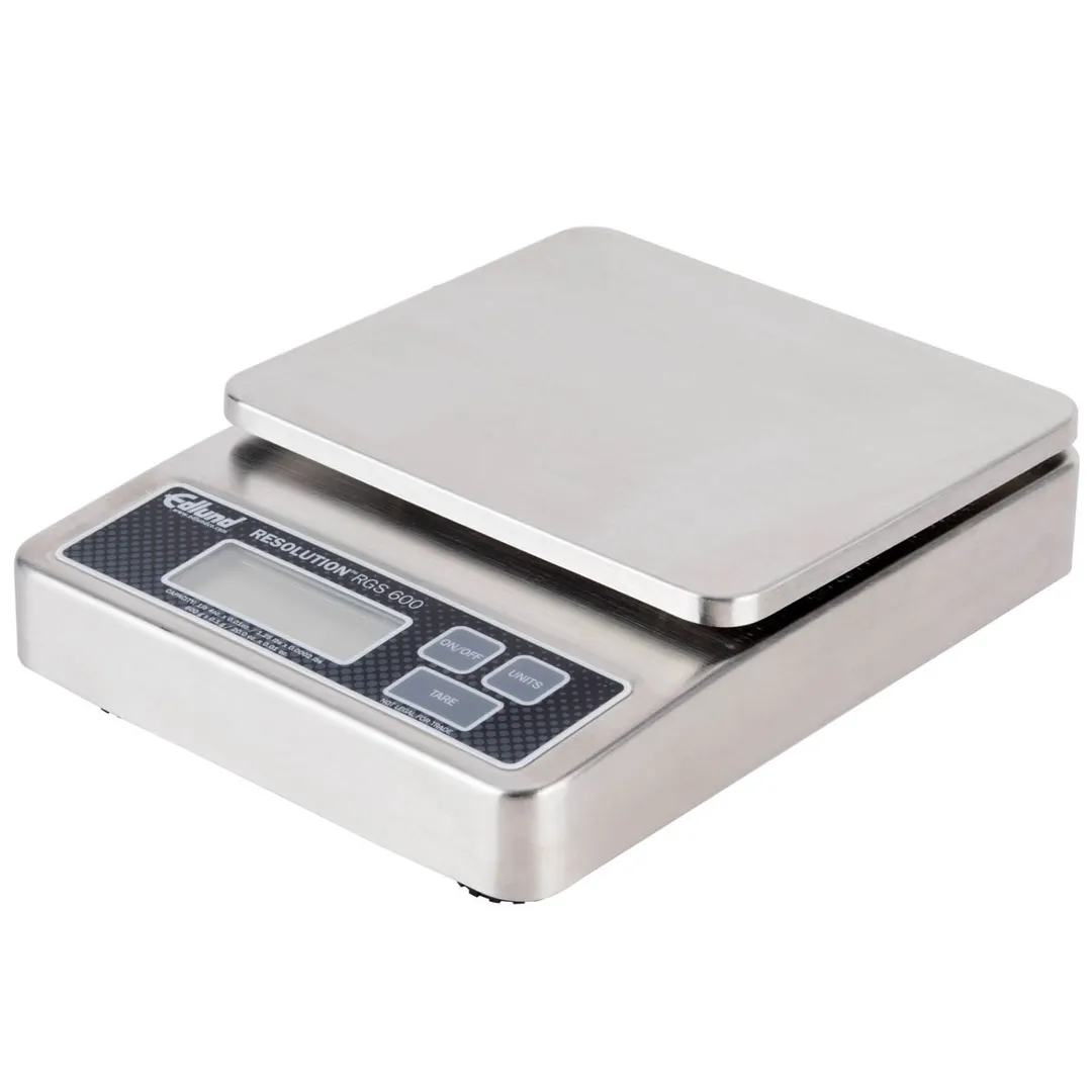 Edlund RGS-600 Digital Portion Scale – 1‑9 lb, Dual‑Voltage AC, Stainless Steel Housing, 0.01 oz Precision