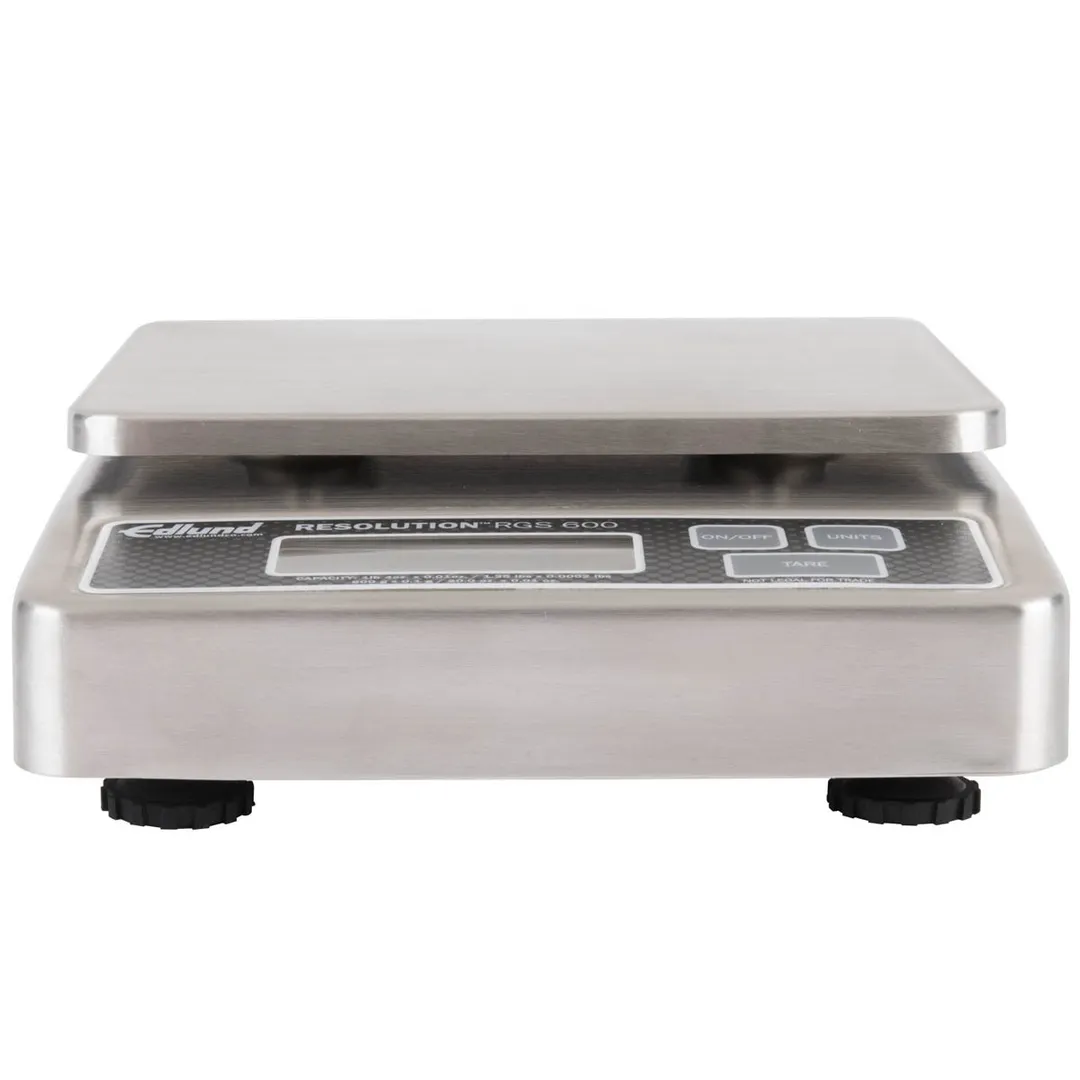 Edlund RGS-600 Digital Portion Scale – 1‑9 lb, Dual‑Voltage AC, Stainless Steel Housing, 0.01 oz Precision