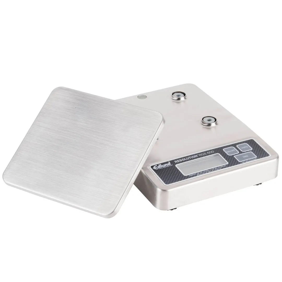 Edlund RGS-600 Digital Portion Scale – 1‑9 lb, Dual‑Voltage AC, Stainless Steel Housing, 0.01 oz Precision